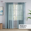 Polyester Jacquard Curtains Aqua strand, Teal