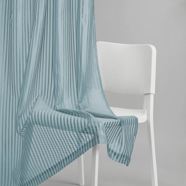 Polyester Jacquard Curtains Aqua strand, Teal