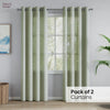 Polyester JacquardCurtains Sage Ripple, Olive