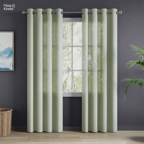 Polyester JacquardCurtains Sage Ripple, Olive