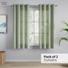 Polyester JacquardCurtains Sage Ripple, Olive