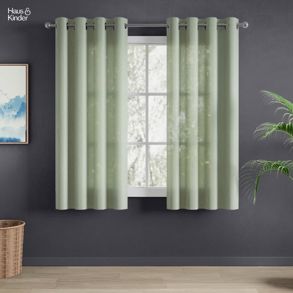 Polyester JacquardCurtains Sage Ripple, Olive