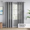 Polyester JacquardCurtains Silver Ripple, Grey