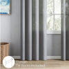 Polyester JacquardCurtains Silver Ripple, Grey