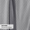 Polyester JacquardCurtains Silver Ripple, Grey