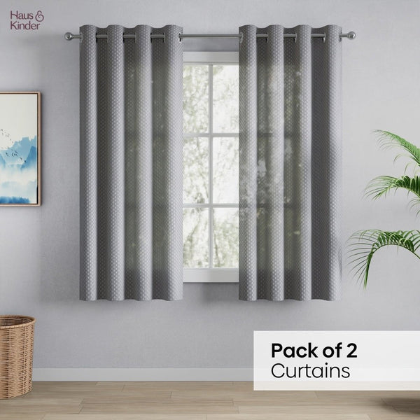 Polyester JacquardCurtains Silver Ripple, Grey