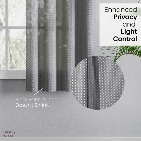 Polyester JacquardCurtains Silver Ripple, Grey
