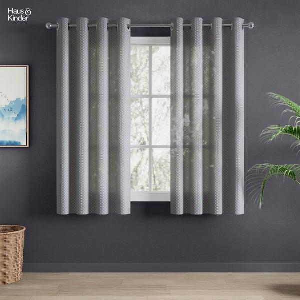 Polyester JacquardCurtains Silver Ripple, Grey