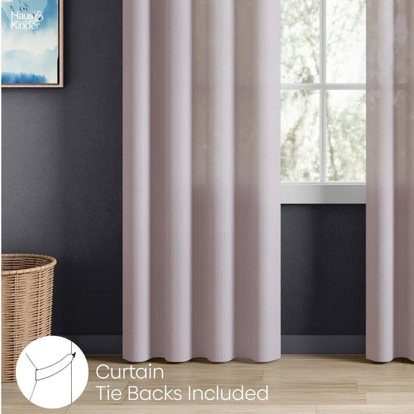 Polyester JacquardCurtains Sand Ripple, Blush