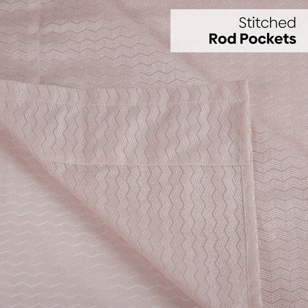 Polyester JacquardCurtains Sand Ripple, Blush