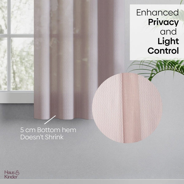 Polyester JacquardCurtains Sand Ripple, Blush