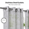 100% Polyester Sheer Digital Printed Door Curtain, Blue