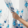 100% Polyester Sheer Digital Printed Door Curtain, Blue
