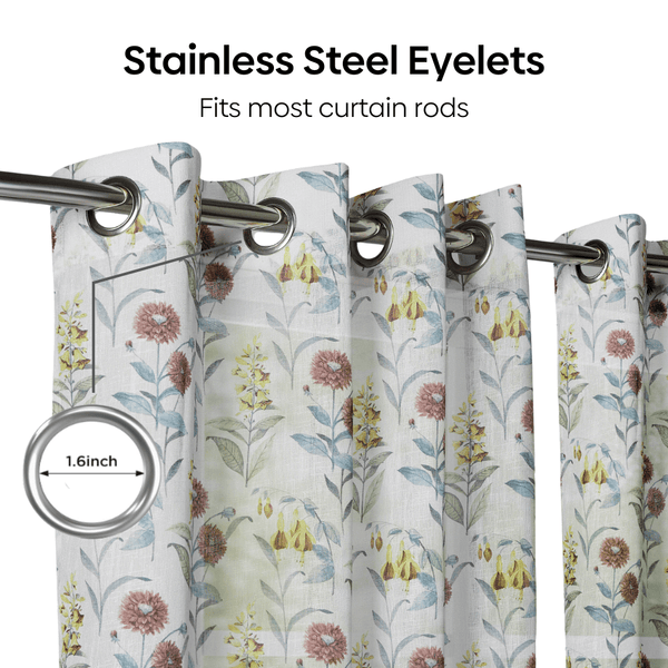 100% Polyester Sheer Digital Printed Curtain, Multicolor
