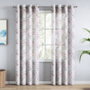 100% Polyester Sheer Digital Printed Door Curtain Maison Floral, Multicolor