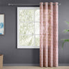 Ornate Blossom Sheer Printed Pack Of 1 Curtain, Pink