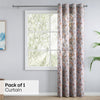 Floral Drift Sheer Printed Pack Of 1 Curtain, Multicolor