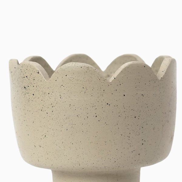 Warm Earth Terracotta Vase- Off-White