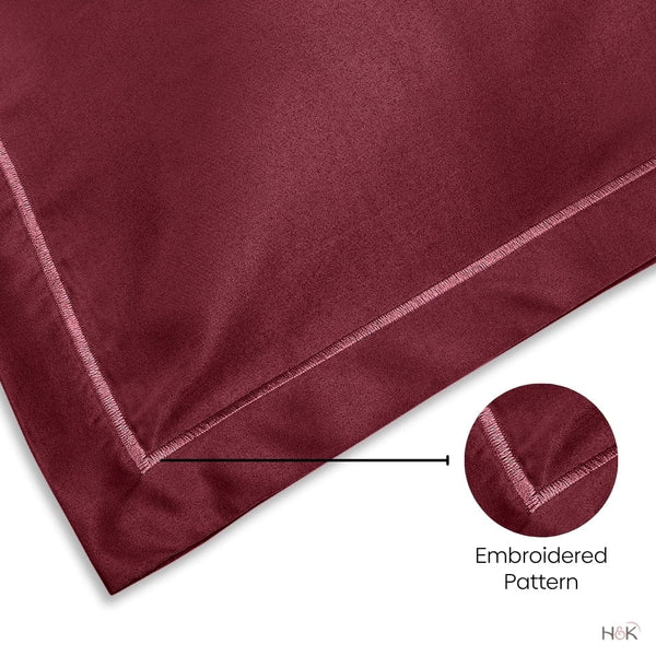 Satin Royale Crimson Velvet 300TC Satin 2 Pillow Cover