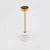 Marble Candle Holder Set of 2, Marble & Gold