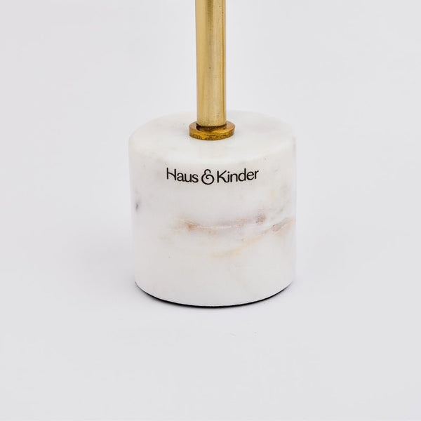 Marble Candle Holder Set of 2, Marble & Gold