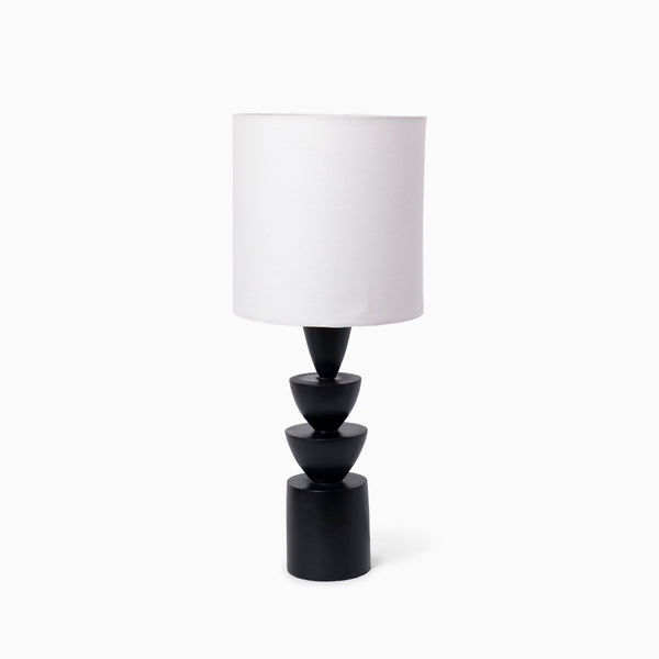 Noir Stack Table Lamp- Black