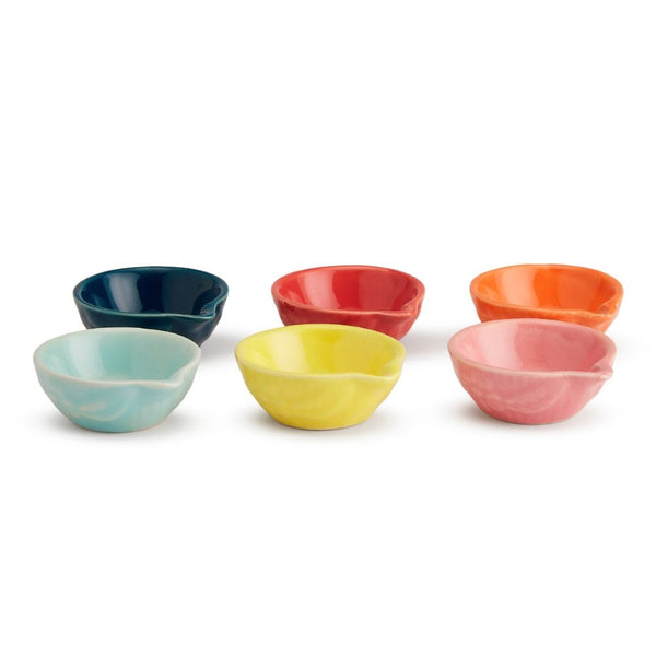Ceramic Mixcolour Diya, Set of 6