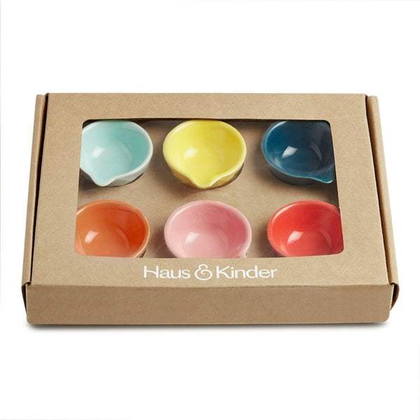 Ceramic Mixcolour Diya, Set of 6