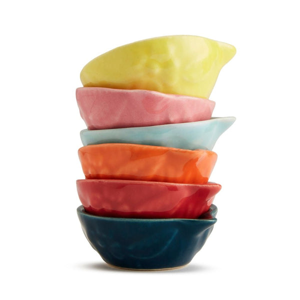 Ceramic Mixcolour Diya, Set of 6