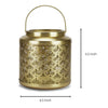 Gold Hurricane Pillar Candle Lantern, Gold