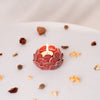 Mahogany Artichoke Tea light holder- Red