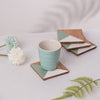 Earthline Coaster- White & Natural wood