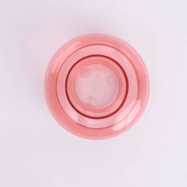 Rose Orb Glass Vase- Pink
