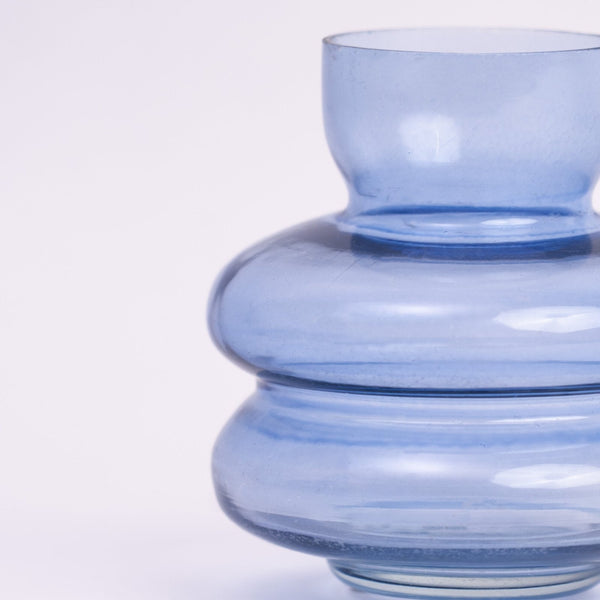 Sky Orb Glass Vase- Blue