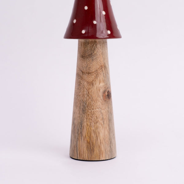 Scarlet Mushroom Centerpiece- Red & Brown