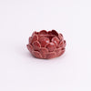 Mahogany Artichoke Tea light holder- Red