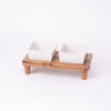 Tureen On Plank Serving Platter- Brown