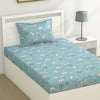 100% Cotton Single Bedsheet for Kids, White Unicorn