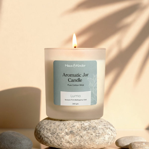 Luma Candle with White Frosted Jar 200 gm