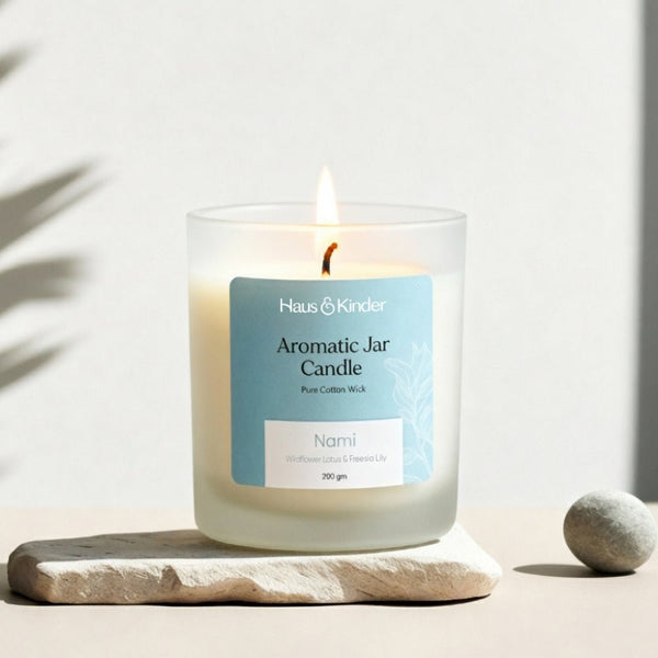 Nami Candle with White Frosted Jar 200 gm