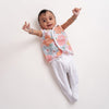 100% Cotton Muslin Vest Pack of 2 for Girls - Bold Floral & Ditsy Floral