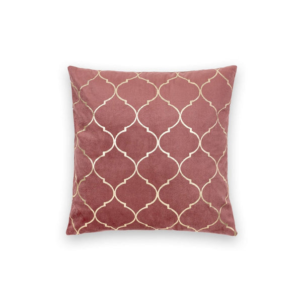 Gold Foil Printed Cotton Velvet Cushion Covers, set of 2 , Festive Flair