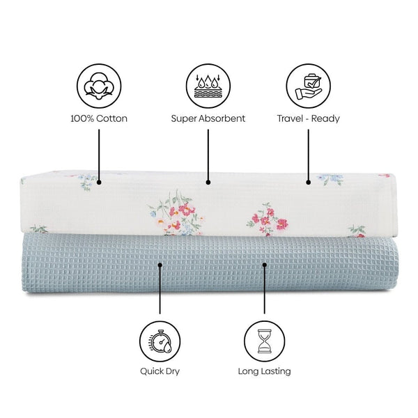 Moments 100% Cotton Waffle Bath Towel