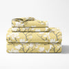 Golden Bloom Trellis 100% Cotton King Bedsheet, 144 TC
