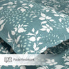 Green foliage 100% Cotton Double Fitted Bedsheet, 144 TC