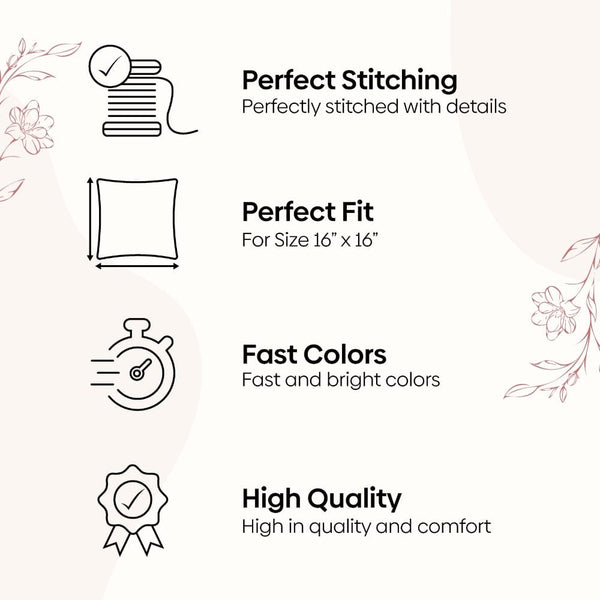 Digital Printed 100% Cotton duck cushion covers, set of 5, Palace of illusion