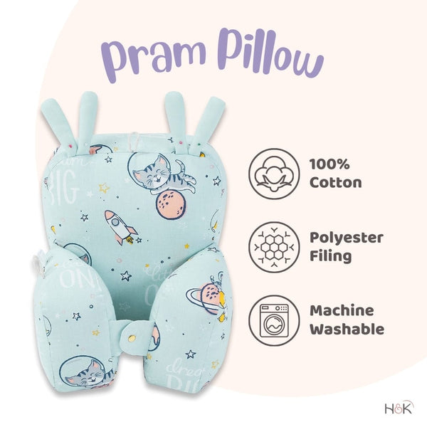 Spacewalk 100%Cotton Pram Pillow cum Baby Seat 6-9 months