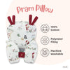 Scarlet 100%Cotton Pram Pillow cum Baby Seat 6-9 months