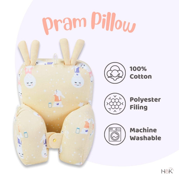 Serene Dreamscape 100% Cotton Pram Pillow cum Baby Seat 6-9 months