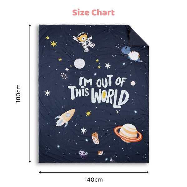 Spacewalk 100% cotton Kids Quilt
